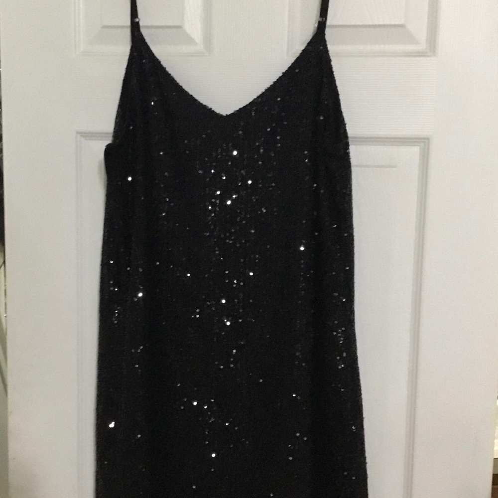 Banana Republic black sequin dress